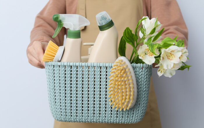 Concept of spring cleaning and house cleaning